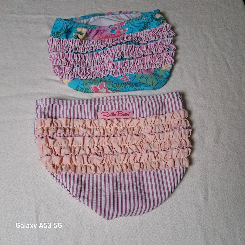 Ruffle Butts Floral and Striped Ruffled Diaper Covers Bundle
